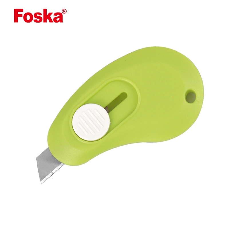Populares de plástico coloridas de corte da faca do cortador Mini com uma lâmina de reabastecimento ocultos