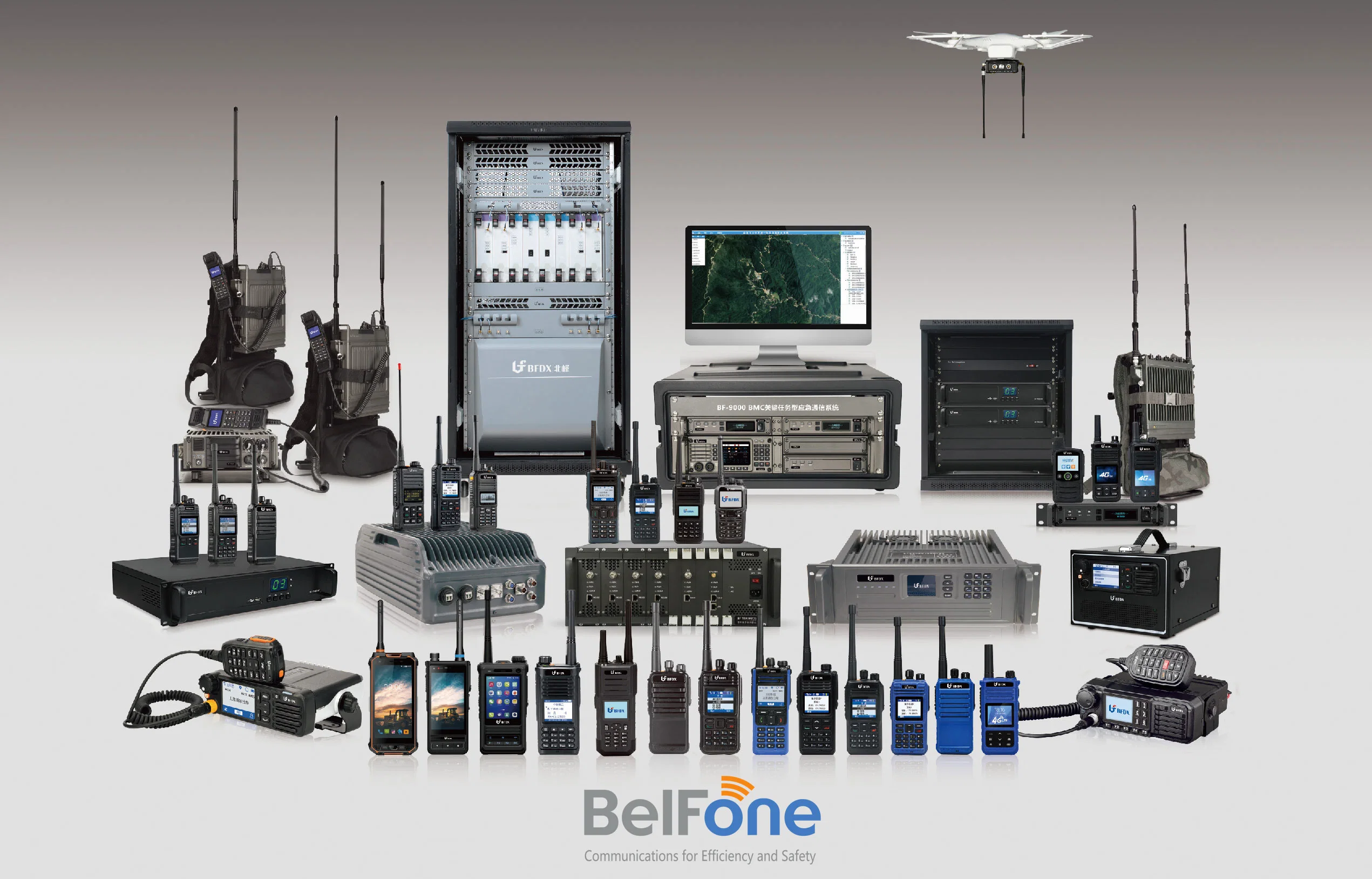 Belfone Bf-TM8500 Autostation UHF VHF 50W Mobiles Funkgerät