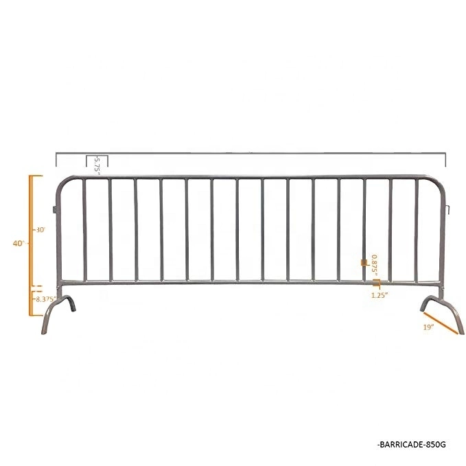 Directa de Fábrica de acero galvanizado barrera Soporte Control de multitudes puntal