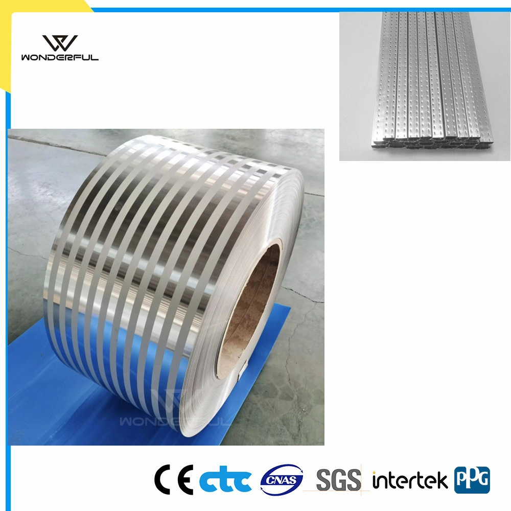 3003h19 Aluminum Materials for Thread Glazing Bending Insualting Glass Bendable Block Metal Hollow Strip Textured Frame Insulating Glass Bar Aluminum Spacer