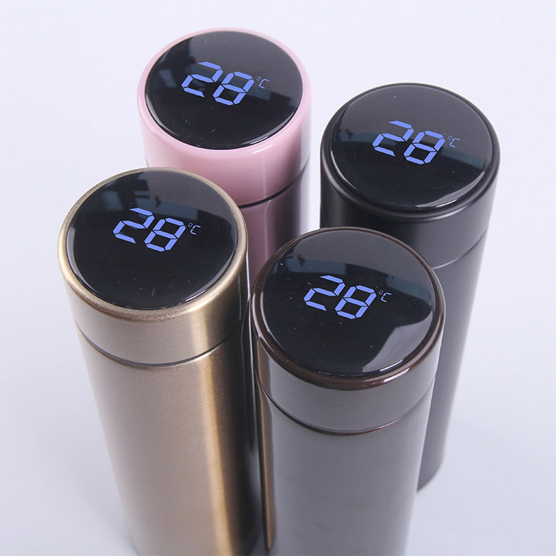 Stainless Steel Intelligent Smart Water Bottle with LED Temperature Display