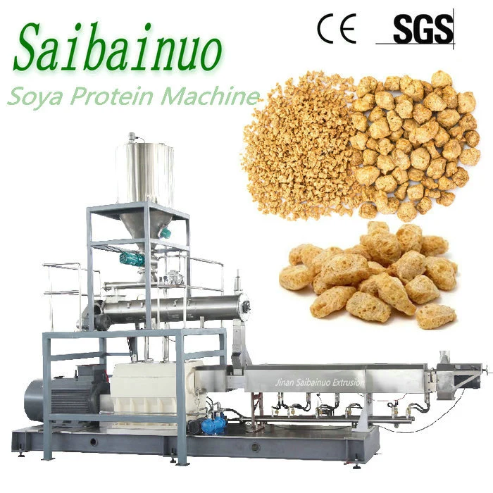 Tvp Tsp Fiber Artificial Vegetable Meat Production Plant Textured Soya Protein Processing Line Soy Chunks Nuggets Making Machine