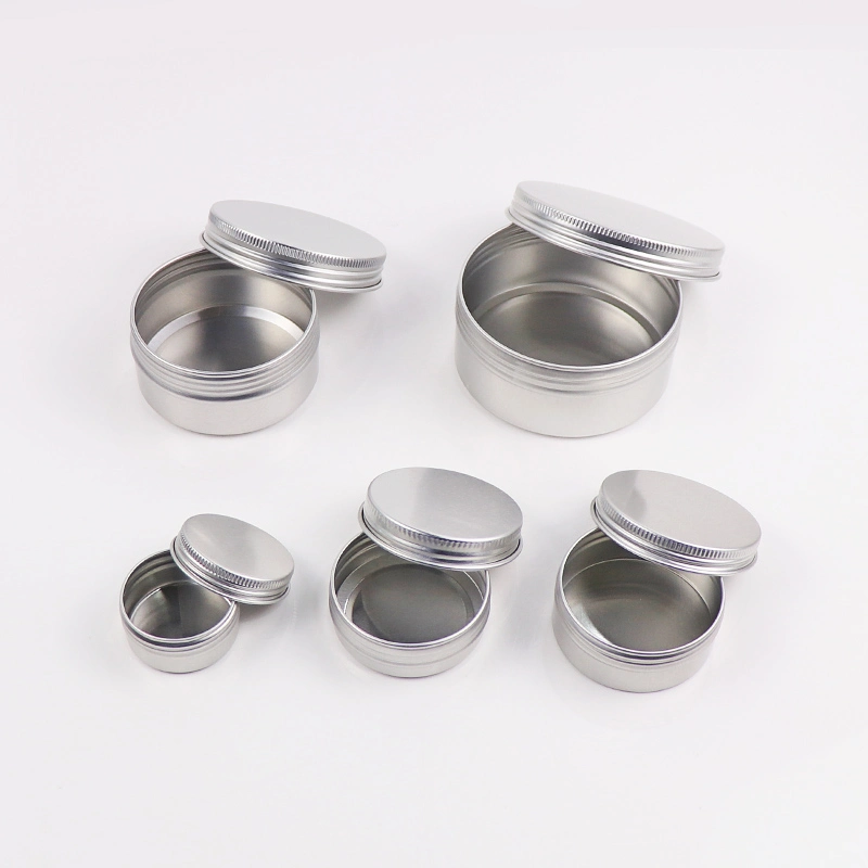 Silver Aluminum Jar Aluminum Tin Can for Gift Packaging