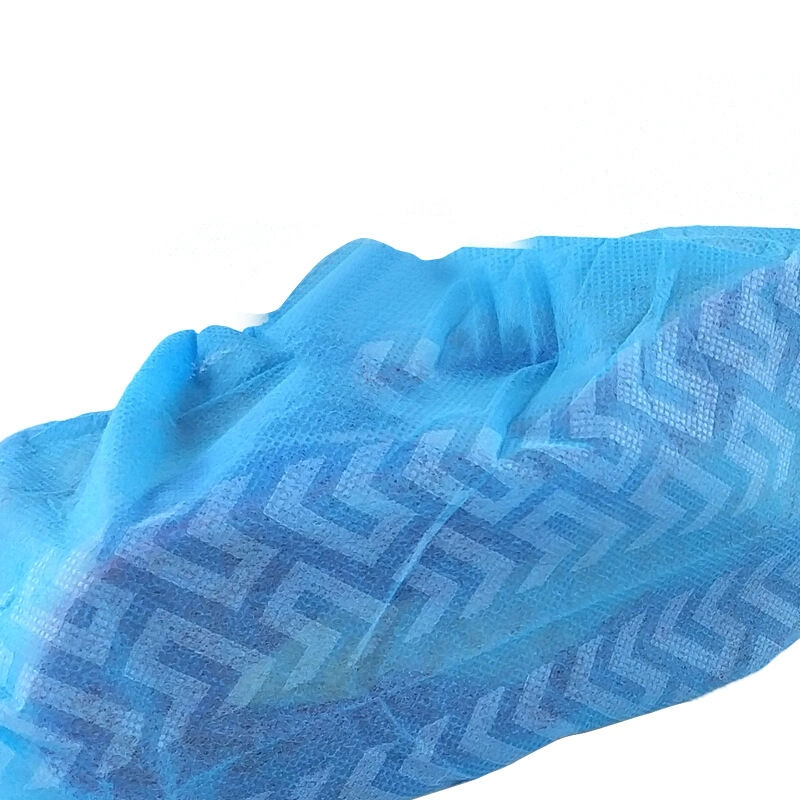 Anti Skid Disposable Non Woven Thickened Full Elastic Printing Shoe Cover