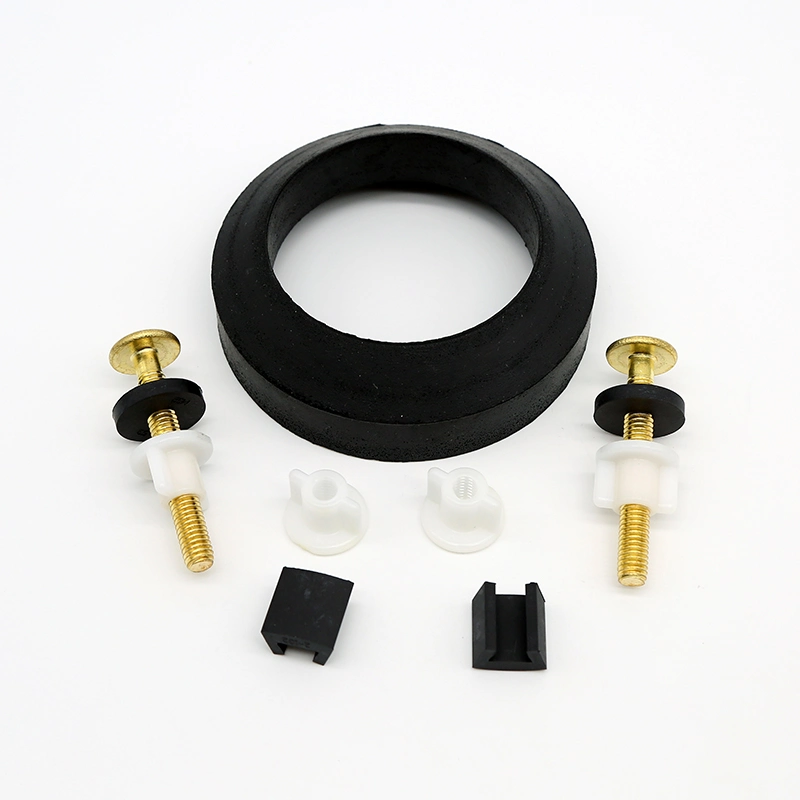 Universal Toilet Tank to Bowl Gaskets with 2 Sets Brass Hardware Kits Fits Most 2-Inch 2.5-Inch Flush Valve Opening 2-Piece Toilet Tanks