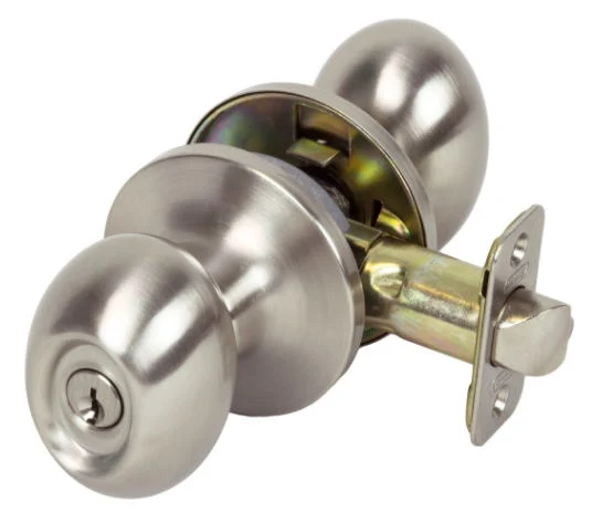 Pilished Brass Door Knob Lock Night Latch Door Handle Lockset Furniture Hardware