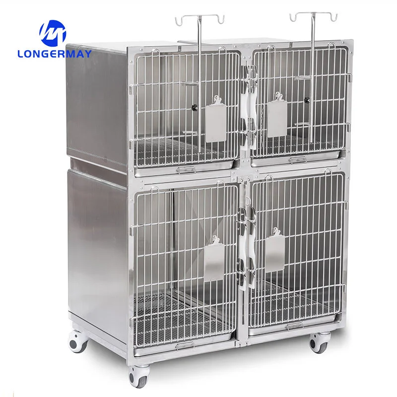 Dog Cat Veterinary 304 Stainless Steel Cage Full Round Corners for Sale