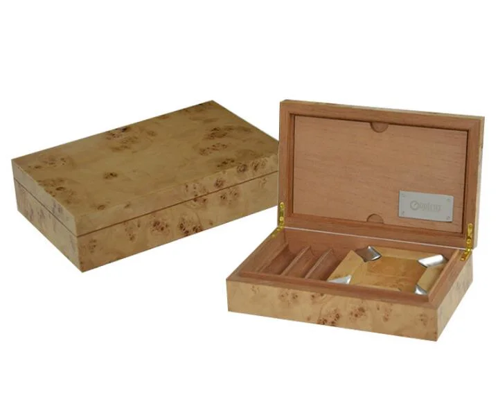 Customized Wood Cigar Storage Box with Ashtray