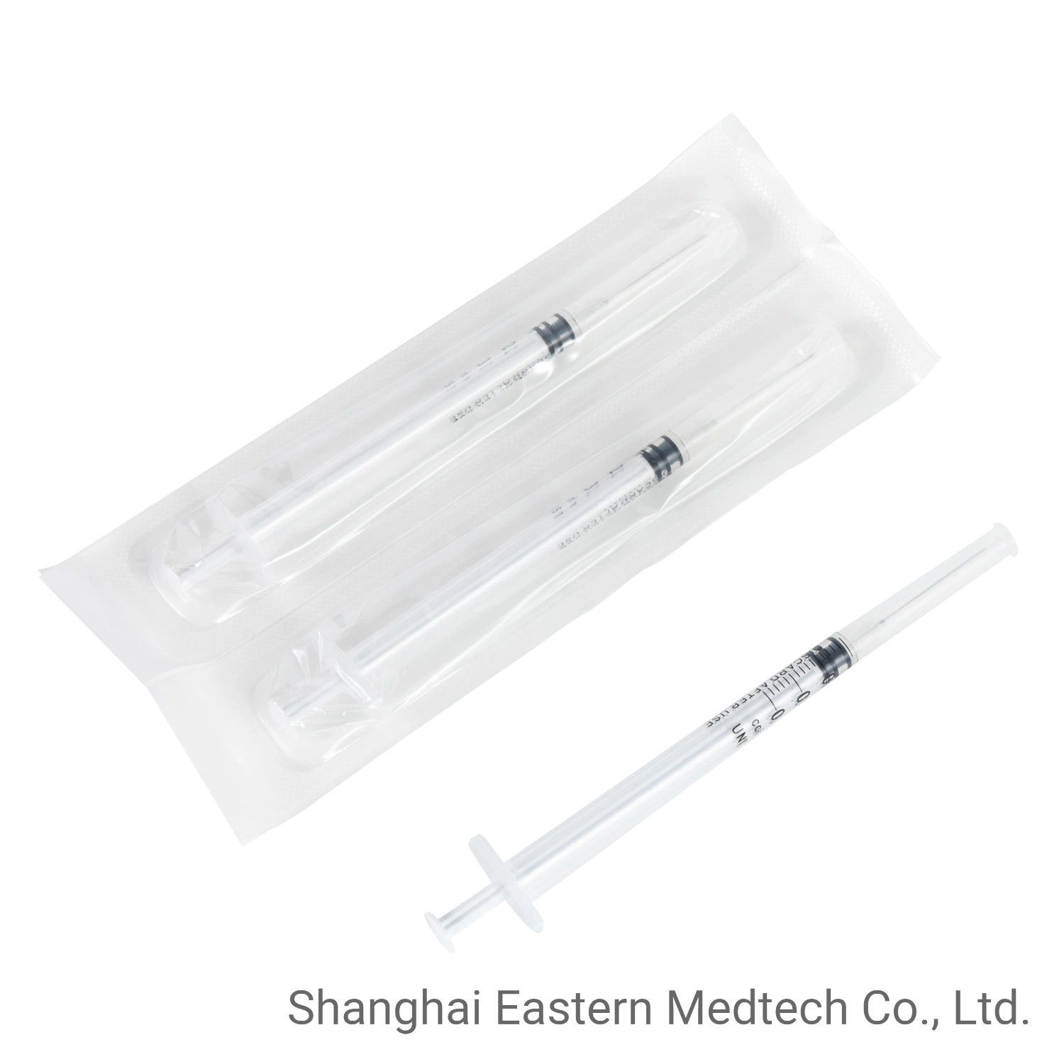 Hospital Equipment Disposable Medical Products, Latex Free, for Single Use, CE Marked Fixed Needle 1ml 25g, Vaccine Syringe