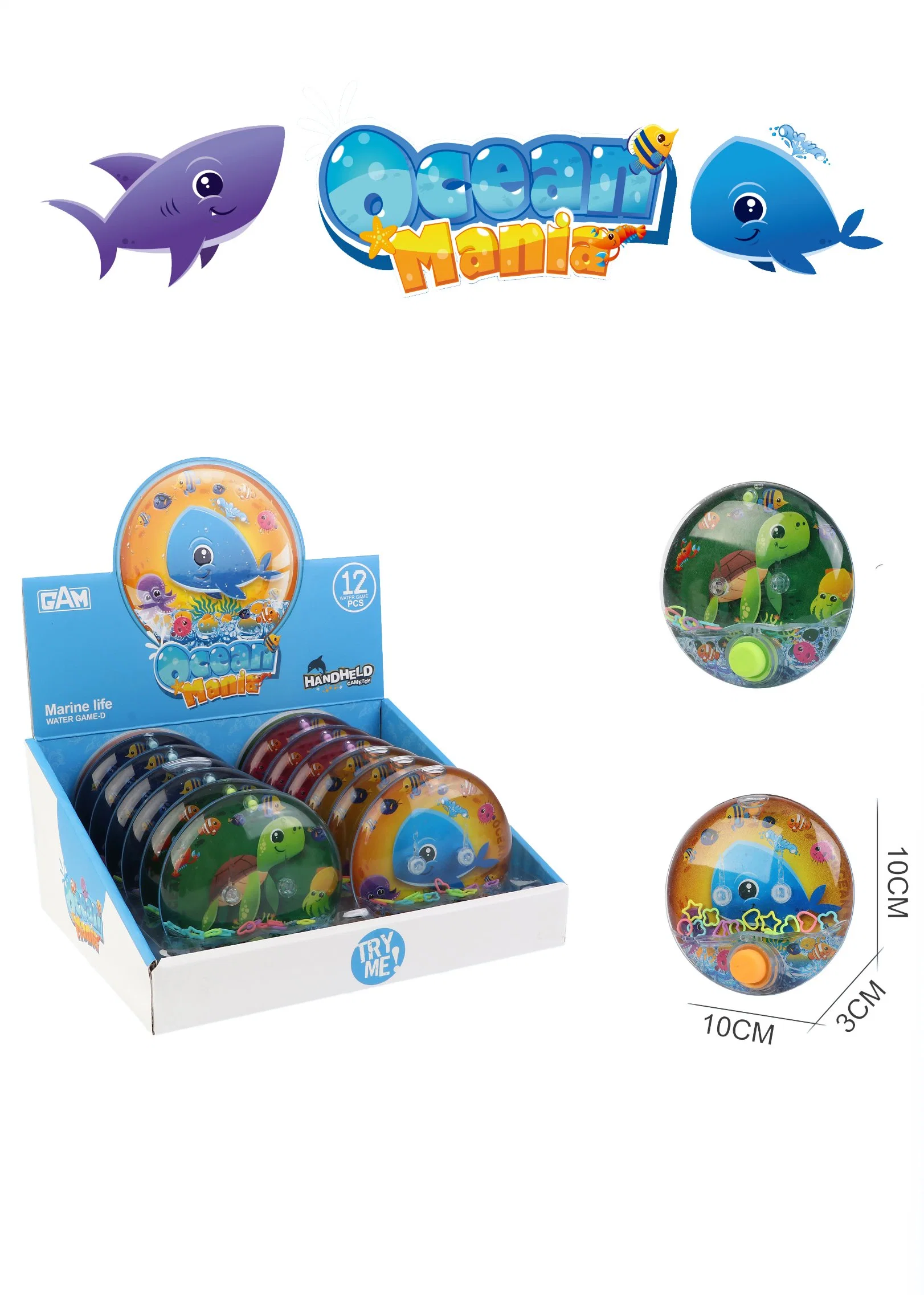 Promotional Kids Educational Toy Ocean Mania Water Ring Game Machine Toys