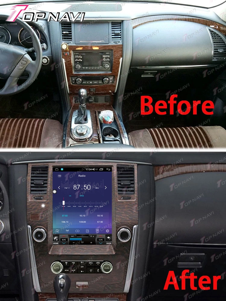 Android 9.0 coche reproductor de vídeo Multimedia Carplay Auto Unidad principal de la navegación GPS para Nissan Patrol 2010 2018