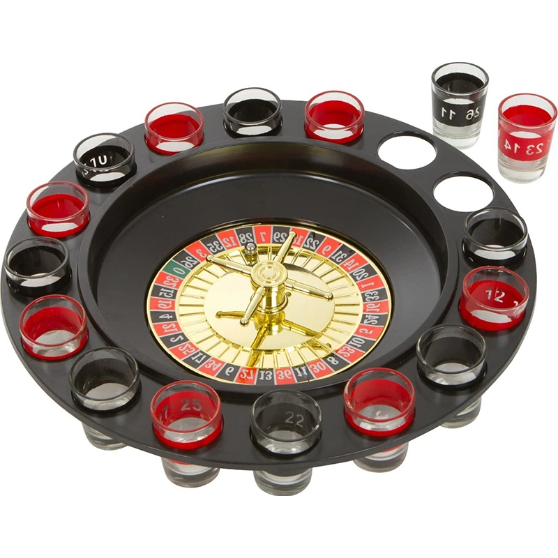 El 16 de Shot de vidrio Máquina de Casino Ruleta Juego de agua potable para beber Ruleta parte