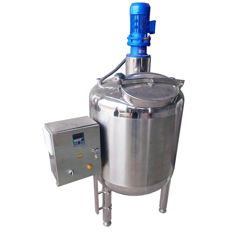 Sanitary Juice Beverage Milk Gas Heating Open Top Mixing Tank