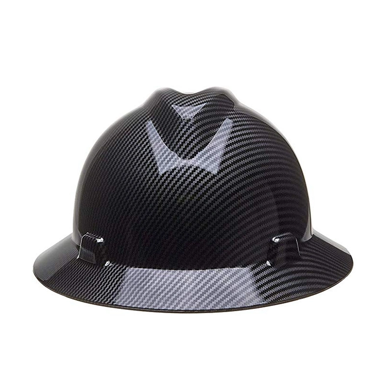 Real Full Brim Lightweight Carbon Fiber Brown Hard Hats