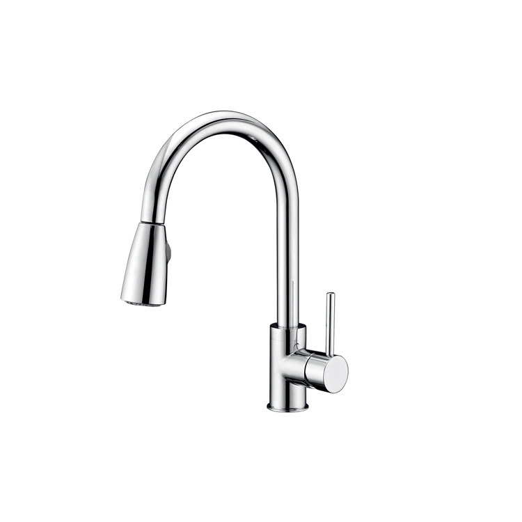 Chromed Functions Pull Down Sprayer Flexible Swivel Bottle Styles Kitchen Faucet