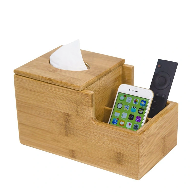 Fasionable Wood Paper Box Bamboo Material Napkin Container