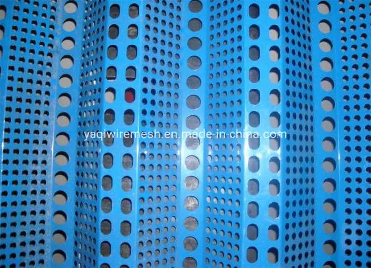 Blue Colour Perforated Windbreak Fence Panel Windbreak Fence