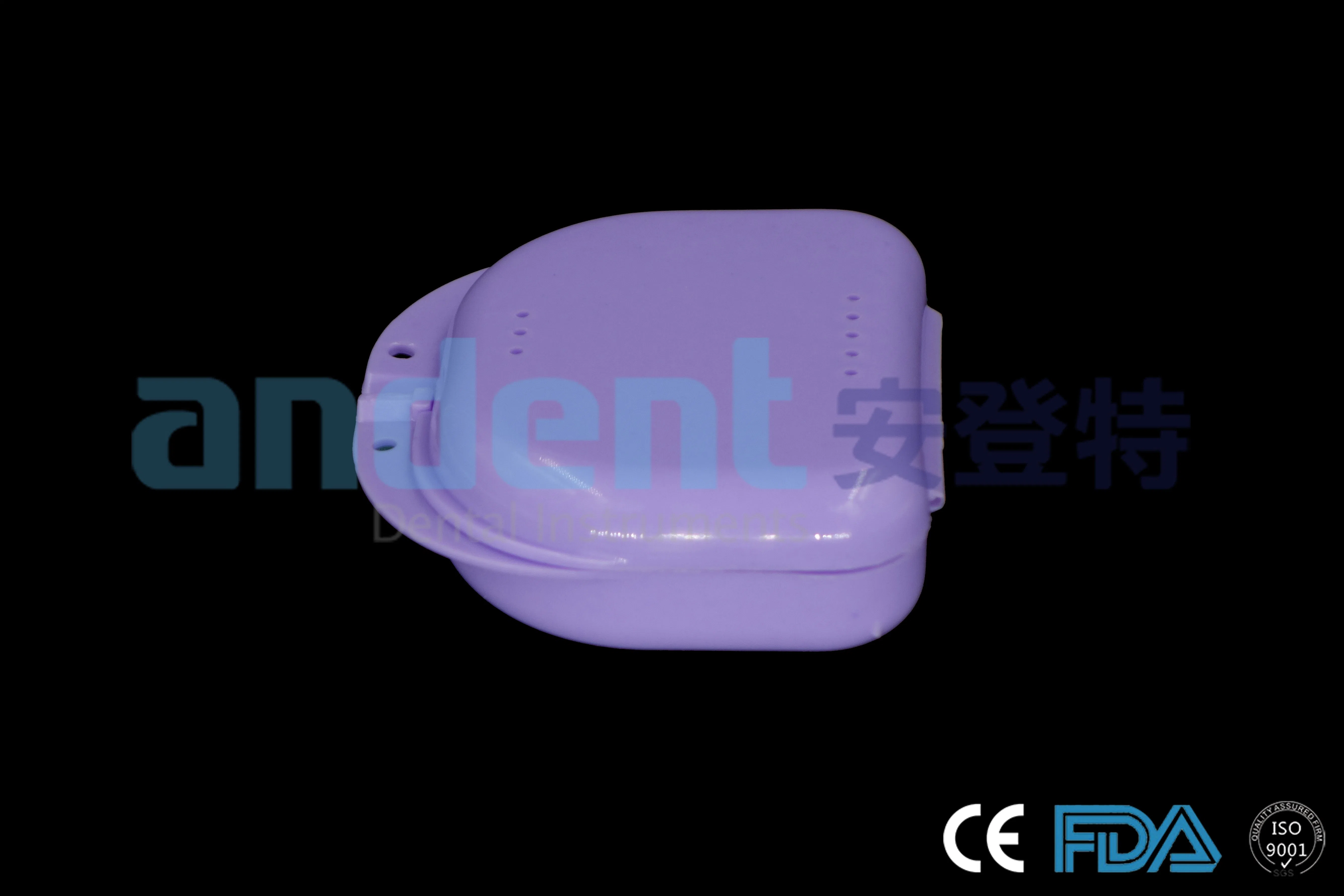 Hot Sale Denture Box with Slot/Colorful Retainer Case with Hole