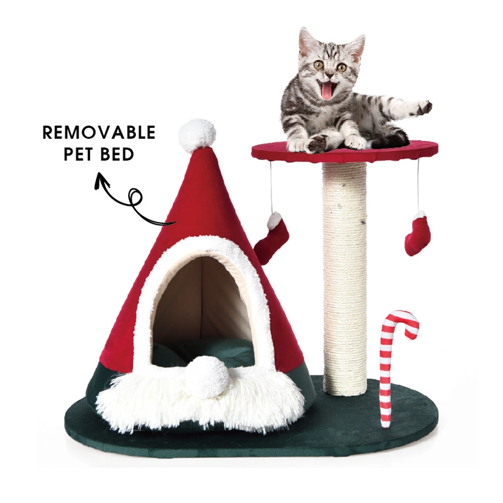 Explodes Light Luxury Pets to Attract Fun Christmas Tree Cat Climbing Tree with Removable Bed