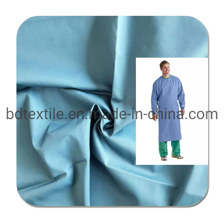 Reusable CVC Medical Surgery Waterproof Hospital Gown Uniform Fabric