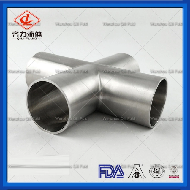 Stainless Steel Pipe Fittings Sanitary Tee Welding Cross