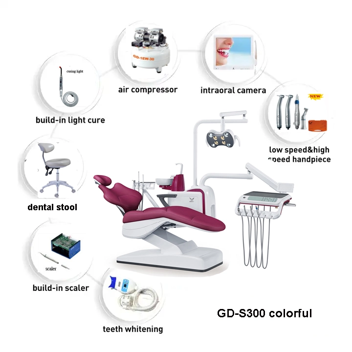 Doppel Armlehne Dental Delivery System mit Memory Foam Patience Stuhl Seitenboden