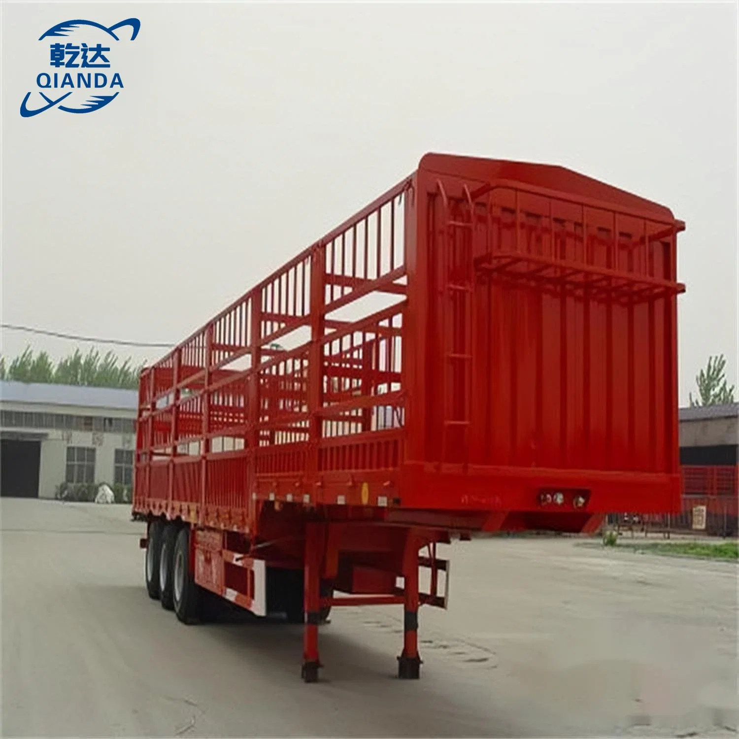 Chinese Factory Sells Brand New Flower Basket Semi Trailer Cargo Fence Trailer Transport 3 Axle Flower Basket for Sale in Nigeria