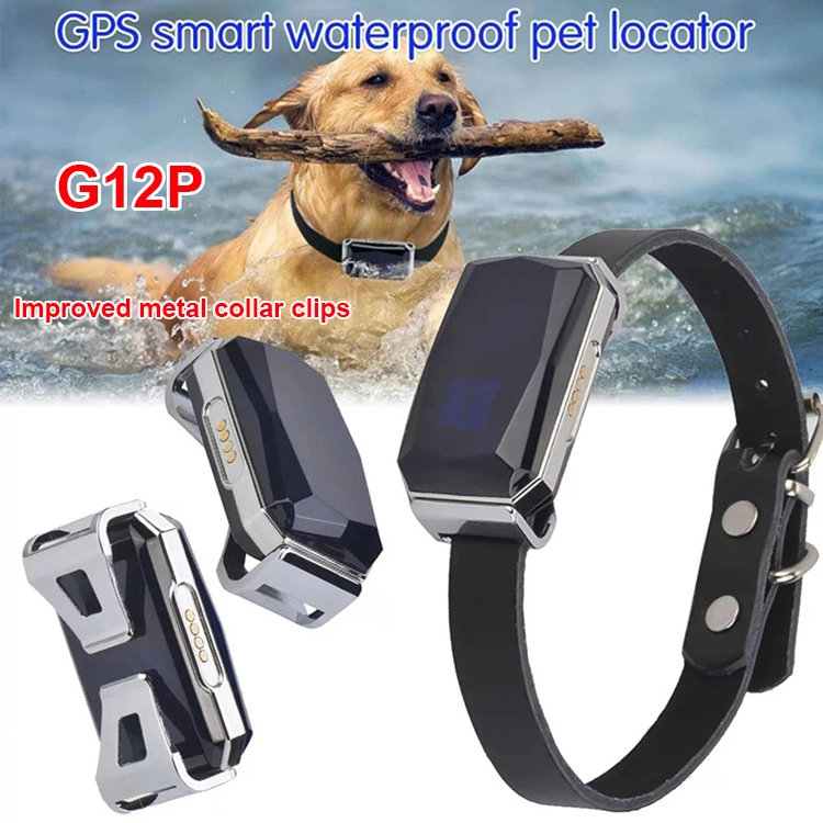 Factory OEM Waterproof Pet GPS Tracker G12p with Free Leather Collar Support APP+Web+SMS Tracking System for Dog/Cat