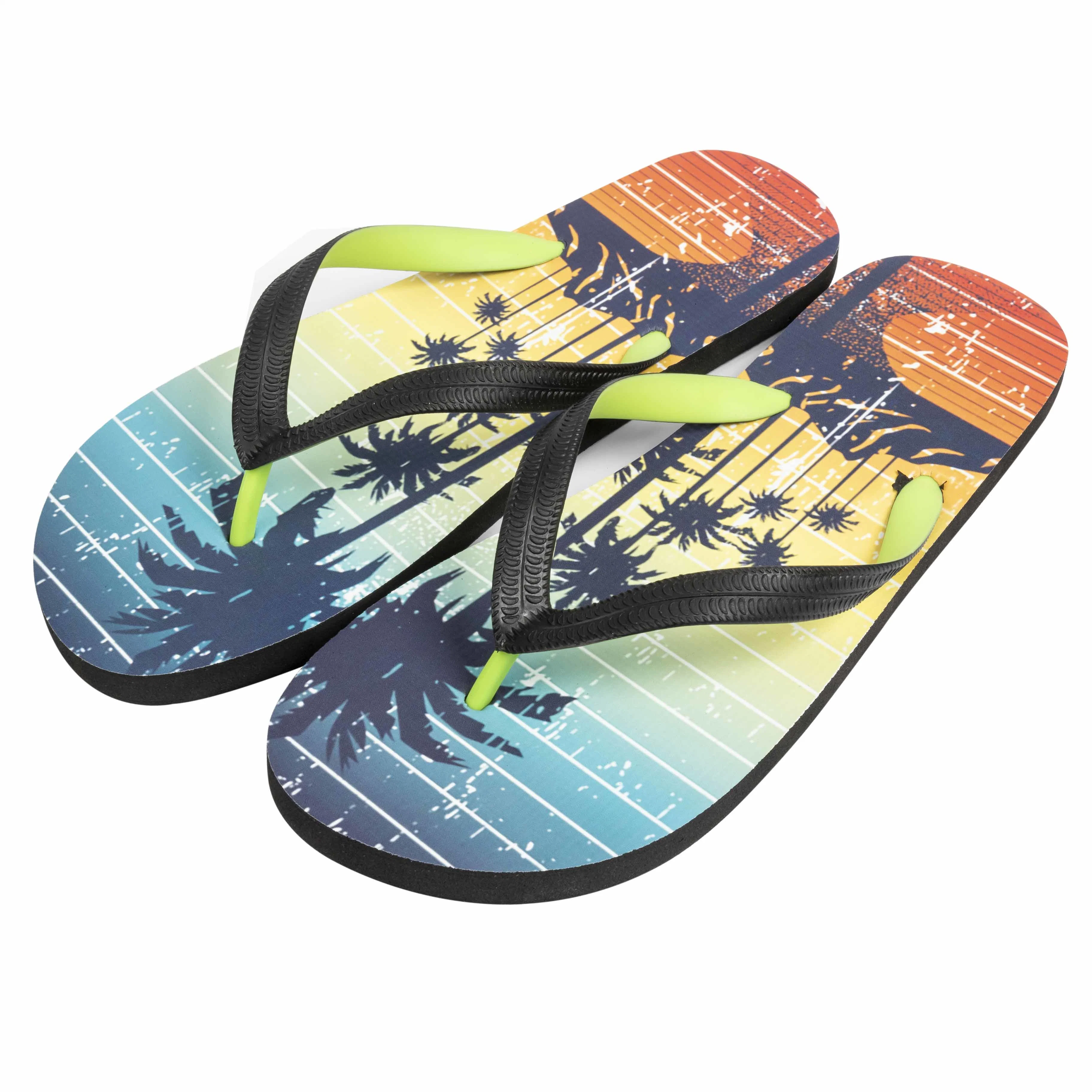 Hot Sale Wholesale/Supplier Men Rubber Slipper EVA Beach Hotel Custom Slipper Sandals Outdoor Print Custom Flat Flip Flops Shoes