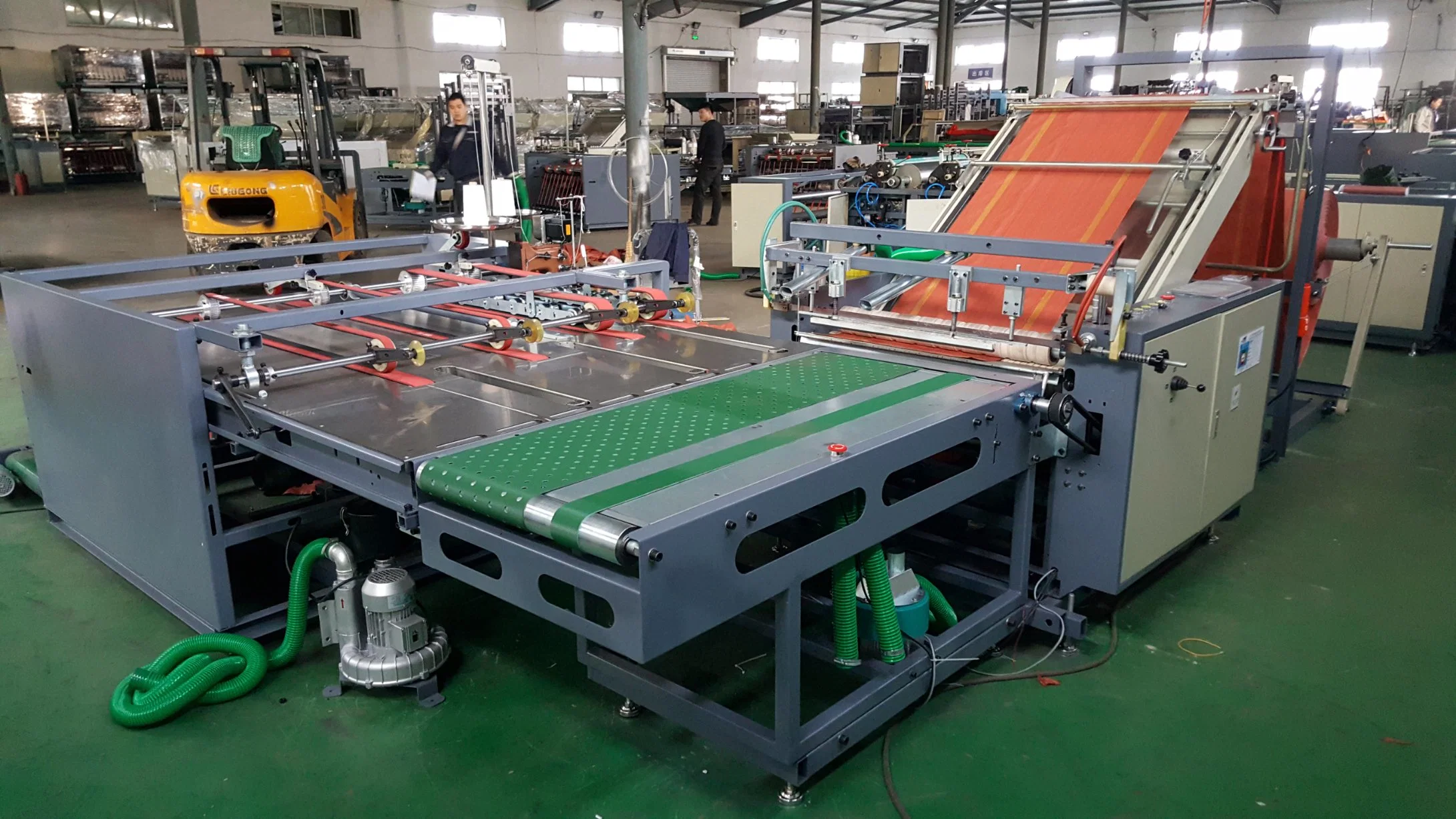 Grande Corte Térmico máquina de costura\saco tecido linha de produção\Equipamentos de produção