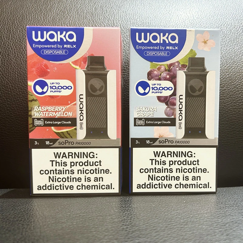 Новый одноразовый воздушный поток Vape Waka PA10000 Wape E сигареты оптом Одноразовый бар Вапес Пуфф Вака