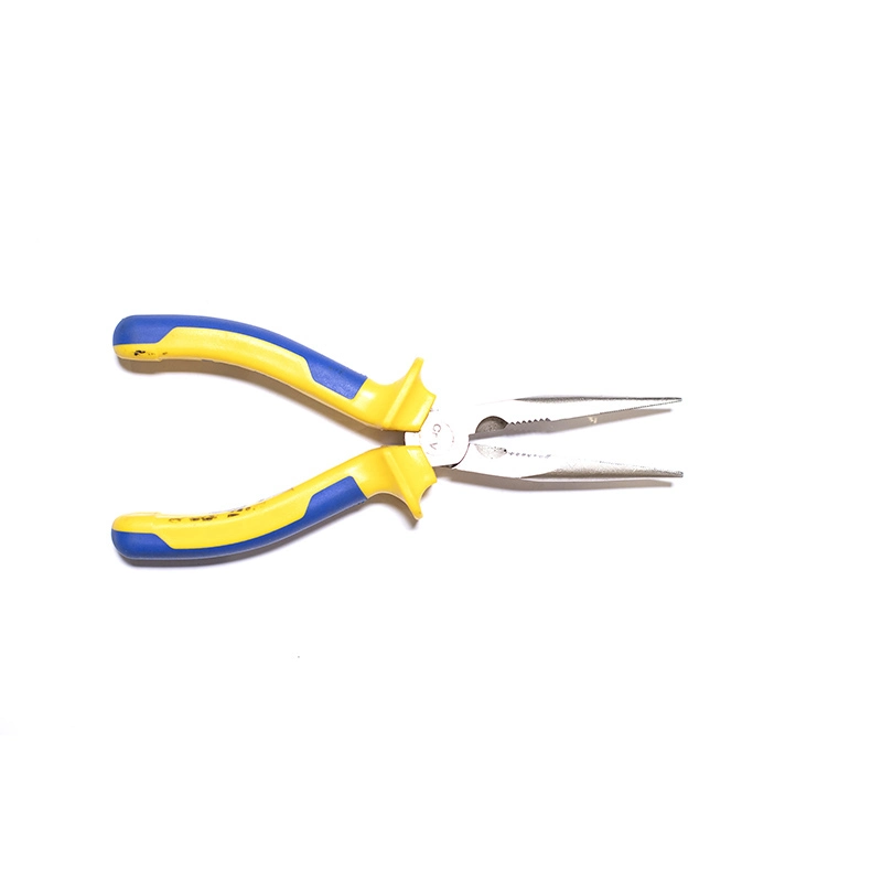 Heat Treated Dipped Plastic Bi-Color TPR PP Handle CRV or Carbon Steel Combination Needle Long Nose Plier