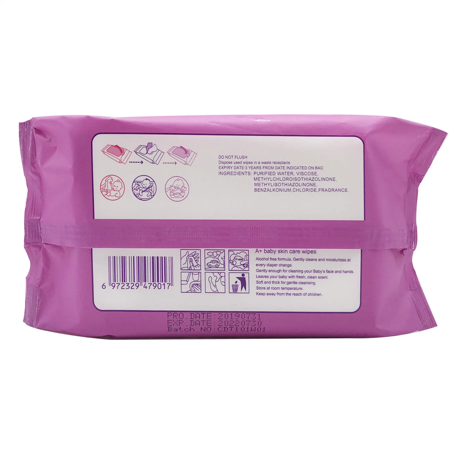 Alcohol Free Wipe 80/100 Baby Wipe Disposable Baby Wet Wipes