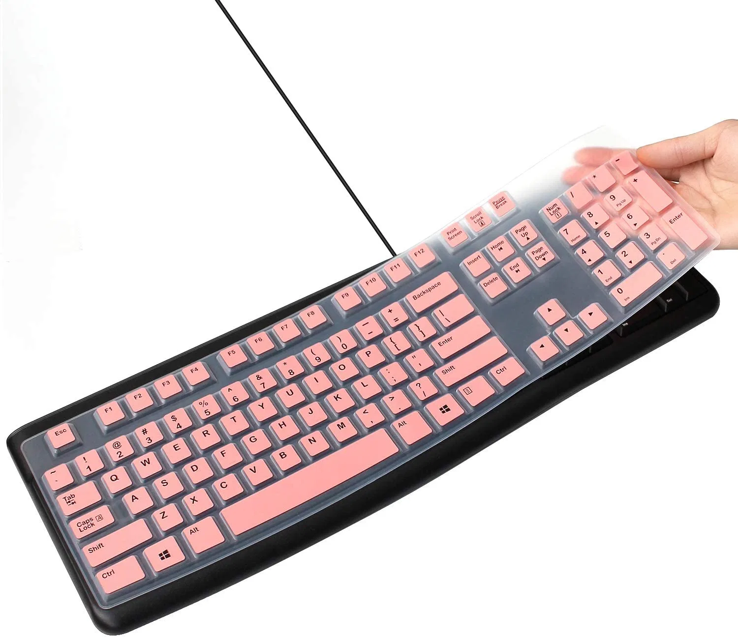 Silicone Keyboard Cover for Logitech K120 & Mk120 USB Wired Keyboard Ultra Thin Protective Skin