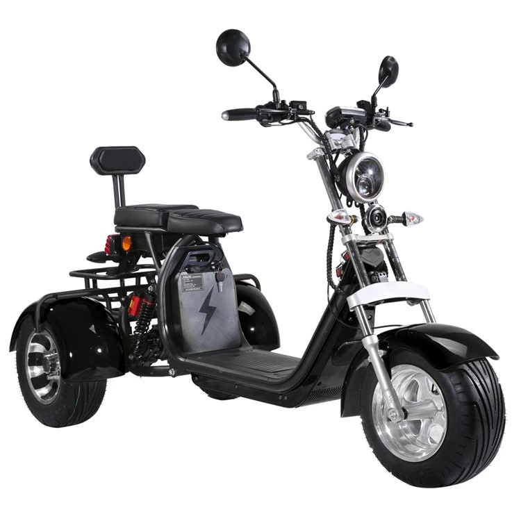 Manufacturer Three Wheel Fast Removable Battery Fat Tire Electric Tricycles Citycoco Scooter 2000W 60V 40ah