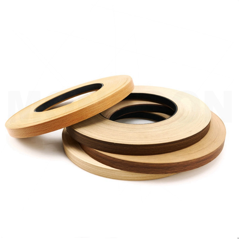 Wood Grain Glossy Plastic PVC Co-Extruded Edge Banding Strip Profile