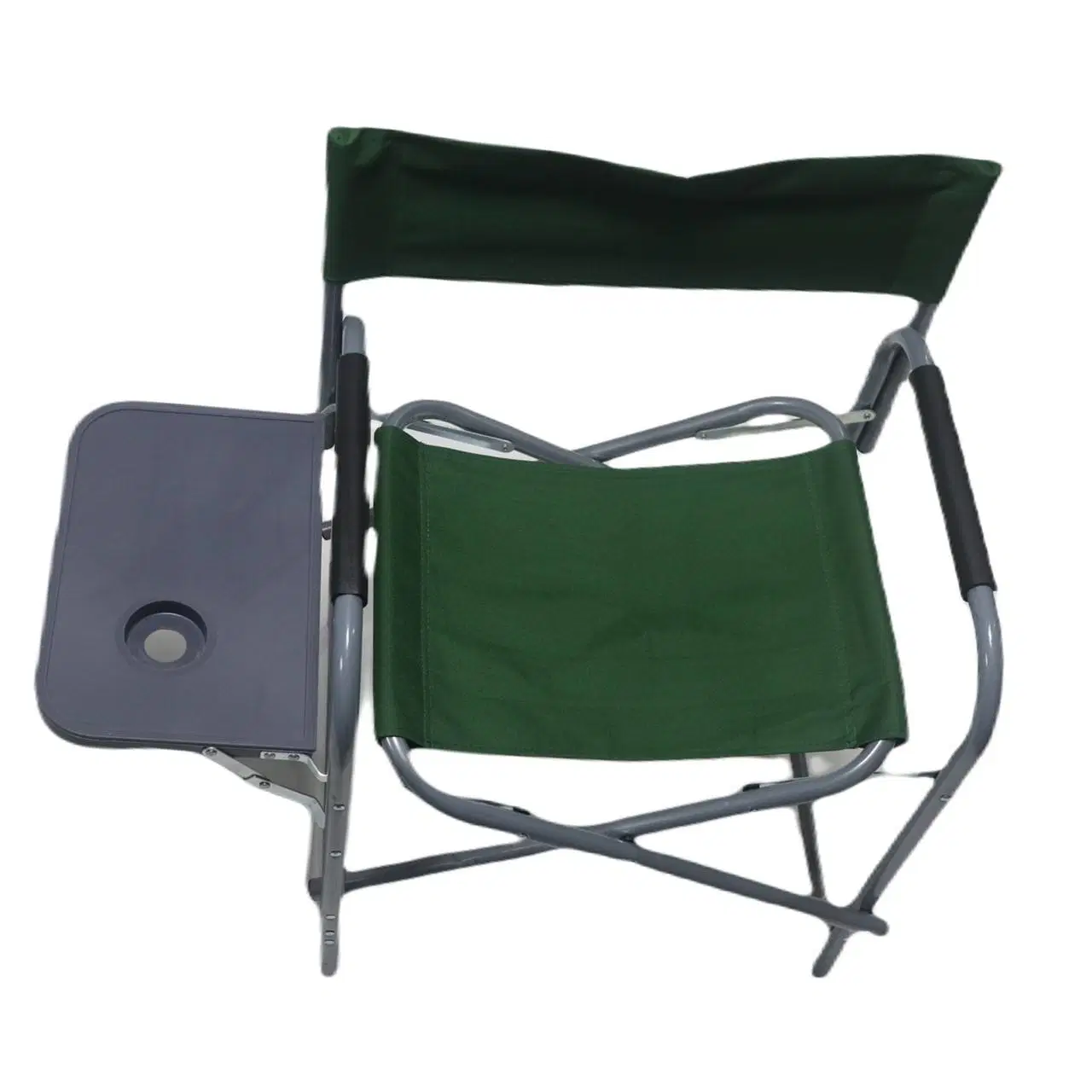 Camping Hiking Heavy Ducy Carp Fishing Chairs, Portable Outdoor Steel Folding Camping Director Chairs with Side Table