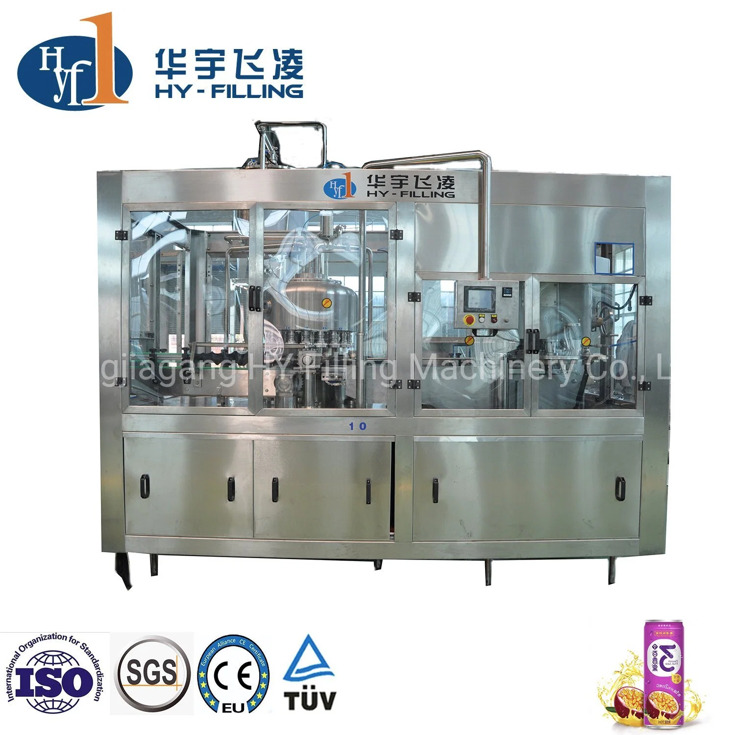 Automatic Rotary Beverage Packaging Drink Juice Juice Soda Water Soft Drink Automatic Pet Aluminum Tin Can Filling and Sealing Canning Machine