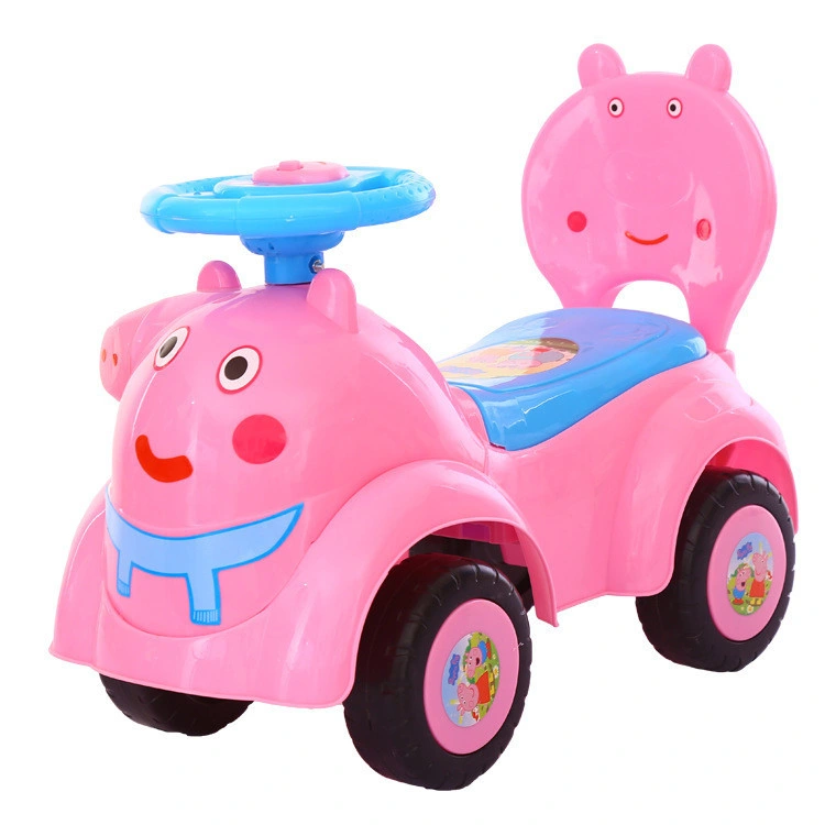 Mit Musik PU Silent Wheel Baby 1-3-6 Jahre altes Spielzeug Schaukel Schiebewagen Kinder Schaukel Auto