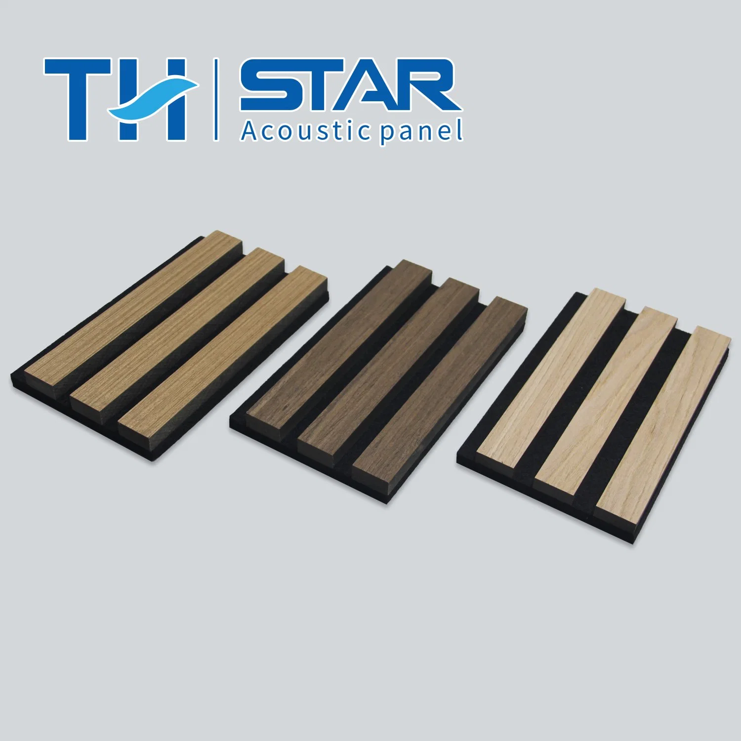 Sound Absorption Polyester Fiber MDF Wood Slat Acoustic Panel