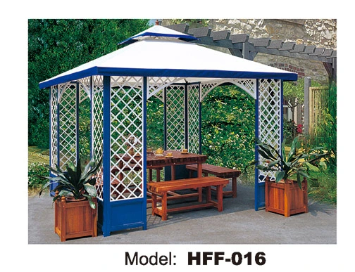 Muebles modernos al aire libre Patio impermeable Jardín aluminio pérgola Gazebo