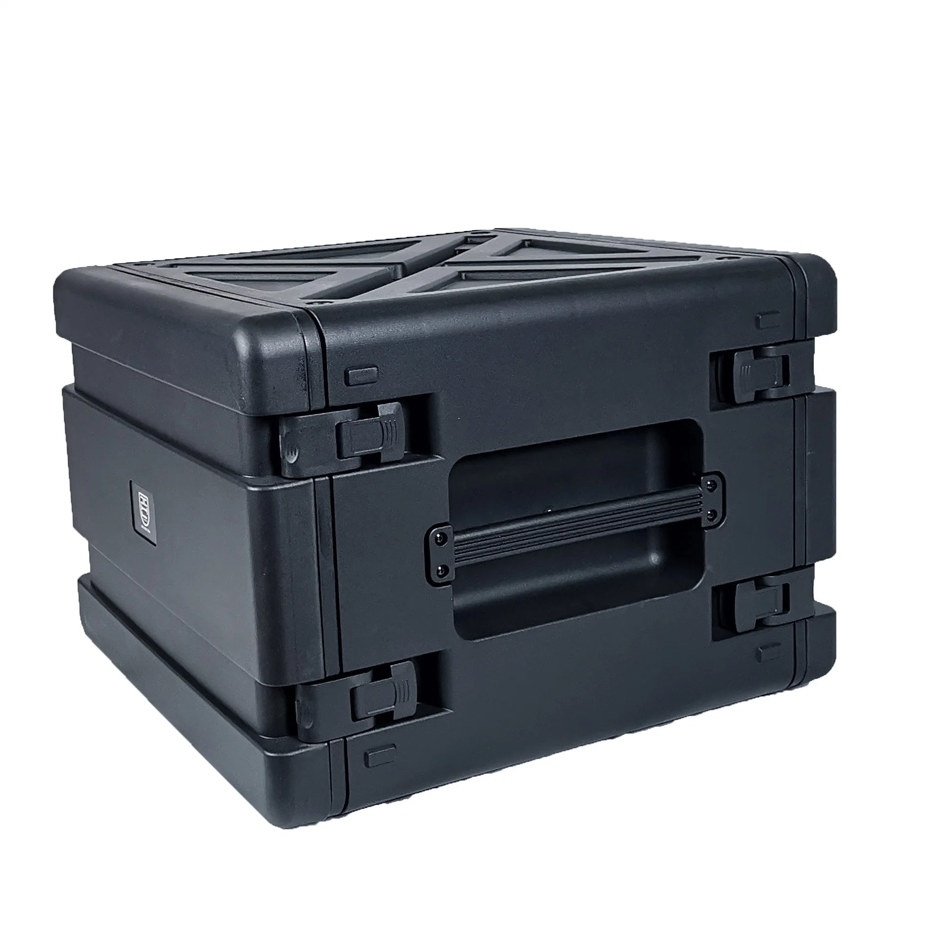 8u Rack Case, Heavy Duty Hard Plastic Flight Case for Audio Instrument