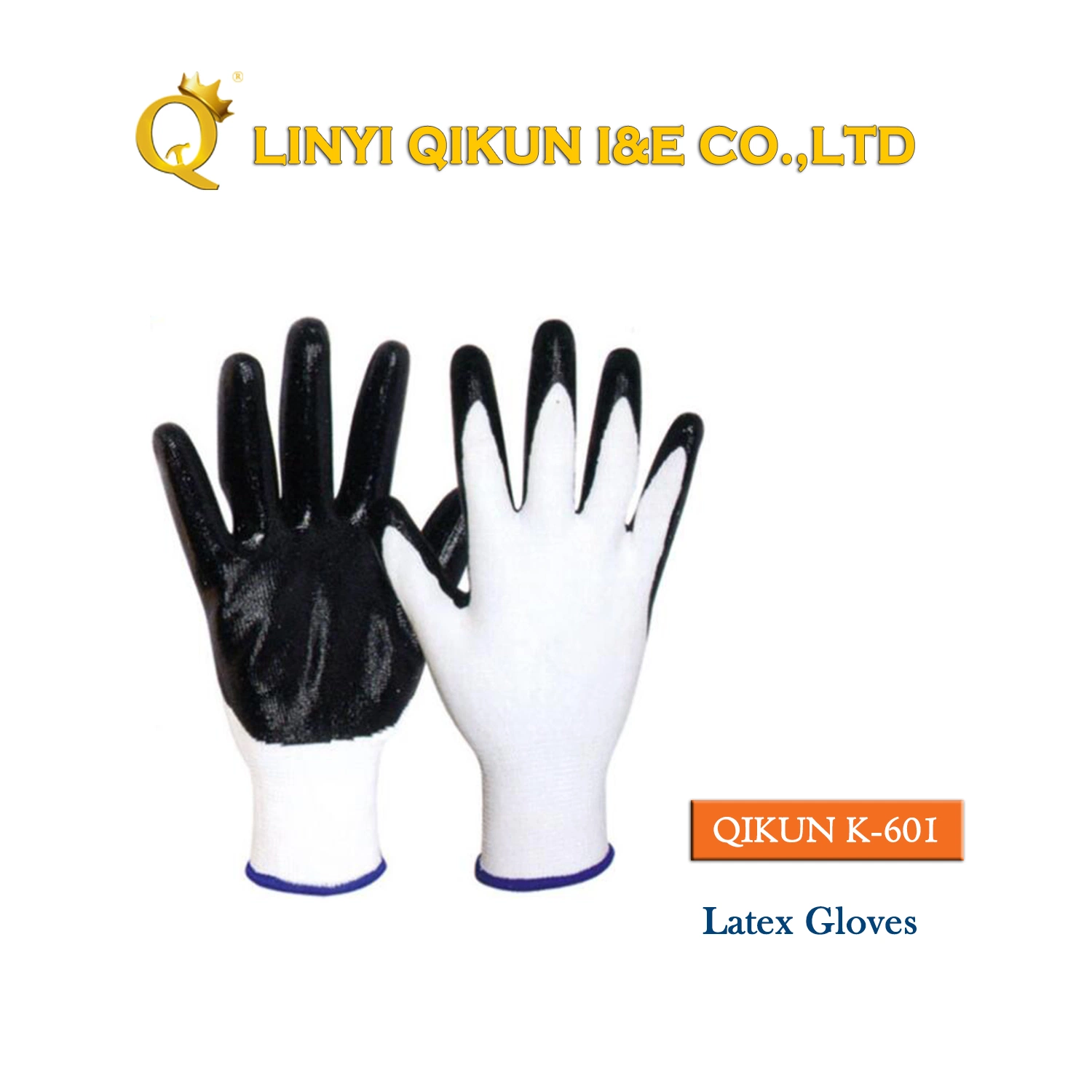 K-510 7gauge Knitted Working Cotton Nitrile Industrial Safety Labor Protect Glove