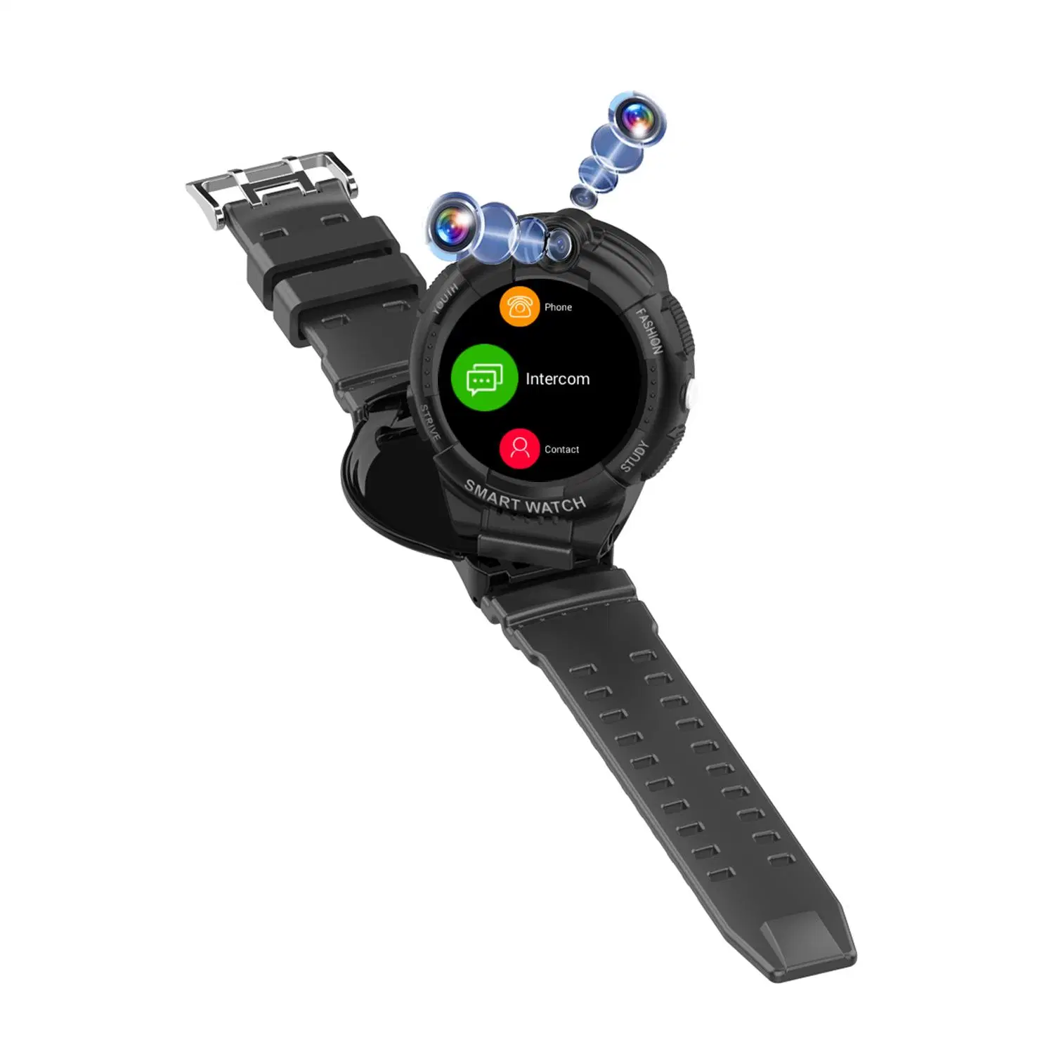 Calidad Nueva llegada IP67 niños impermeable Niño adolescente GPS Reloj seguimiento con seguimiento de historial videollamada Cámara doble D40U