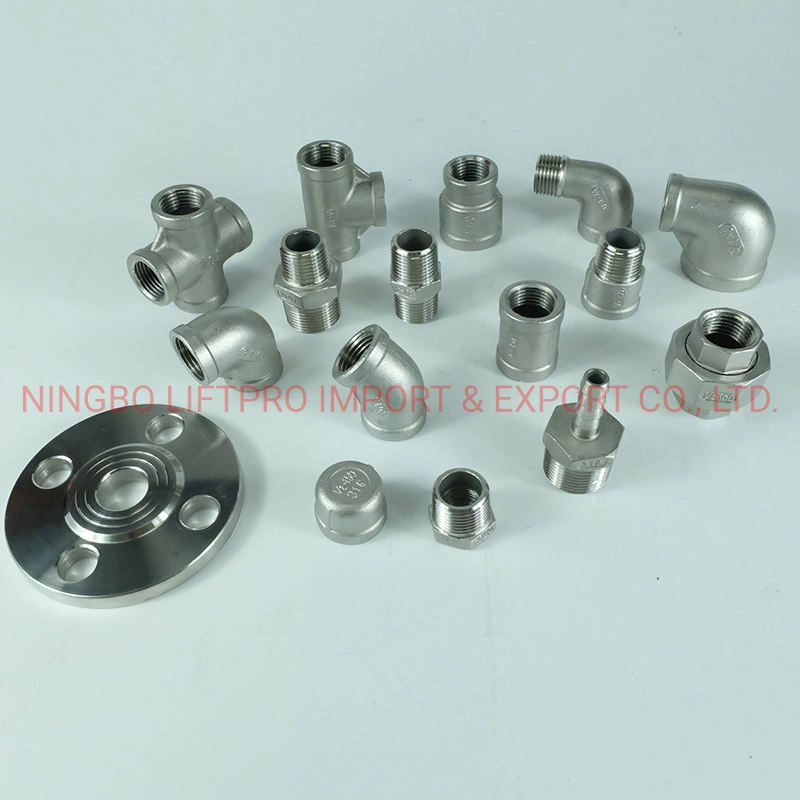 High Pressure 1/4 Inch Malleable Iron Stainless Steel 304 316L 201 Plumbing Material Male Female Bsp NPT Threaded Pipe Fittings