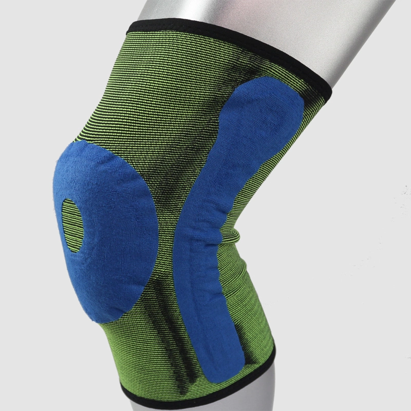 Goldenwell Black Green Knee Support Sleeve Compression Manufacturer Supplier