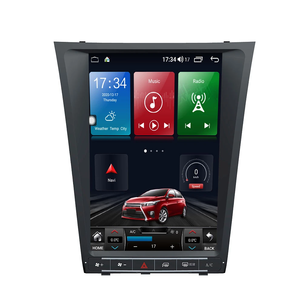 Автомобильный радиоприемник 2DIN 12.1", вращающийся радио, стерео DVD Проигрыватель для GPS-навигации Lexus GS300 2006 2007 2008 2 Автомобильный мультимедийный проигрыватель