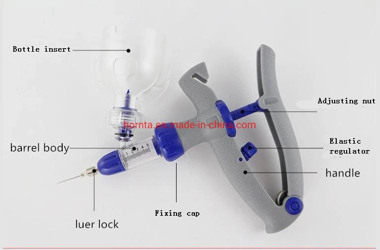 Bottle Inserting Vaccine Continuous Syringe, 1/2/5ml Veterinary Instrument