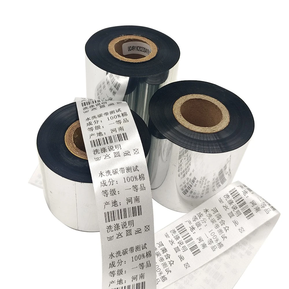 Satin Nylon Textile Label Cloth Wash Care Resin Thermal Transfer Ribbon