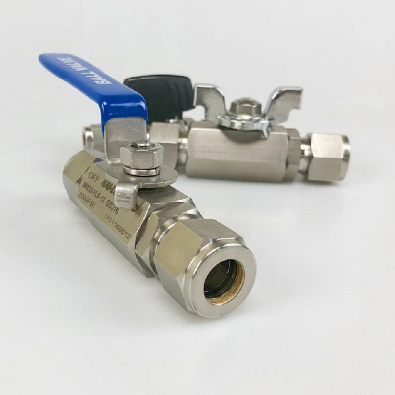 Nai-Lok 1000psi Stainless Steel SS316 Manual Panel Mounting 1/4''-1'' Gas Industry Low Pressure Mini Ball Valve